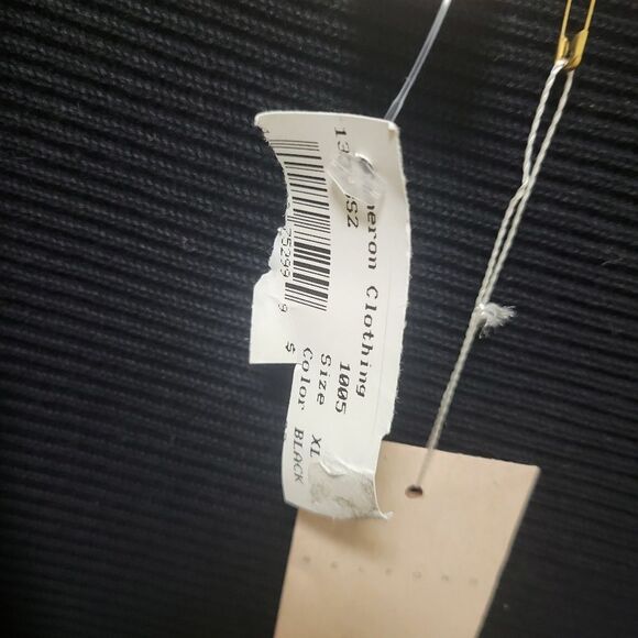 BELFORD Pima Cotton Black Ribbed Cardigan button front long sleeve NWT - Picture 3 of 5